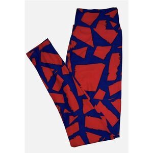 💕3/$30💕 Blue and Red LuLaRoe Leggings One Size